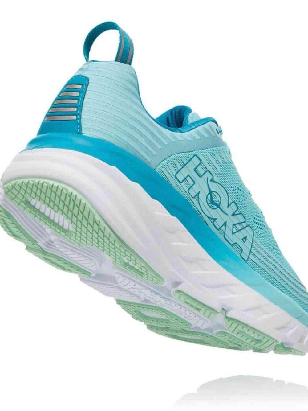 HOKA ONE ONE Bondi 6 Women’s Size 8.5 Aqua Blue Running Walking Shoes - Picture 4 of 6